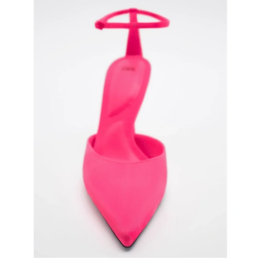 Zara Neon Pink High Heels - Picture 14 of 16